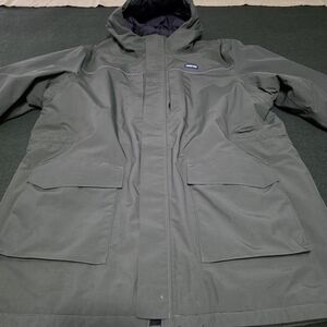 Lands' End Squall Parka Men's Green Hooded Jacket